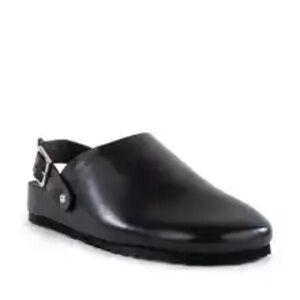 NEW Seychelles Buckle Up Clog Black Leather Sz 7.5